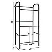 Floordirekt Getränkekistenregal Rocket (H x B x T: 115,5 x 49,5 x 32,5 cm, Traglast pro Boden: 17 kg, Anzahl Böden: 3 Stk., Stecken, Schwarz) | BAUHAUS