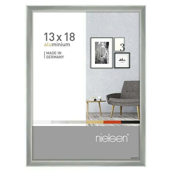 Nielsen Bilderrahmen Pixel (Silber, 13 x 18 cm, Aluminium)
