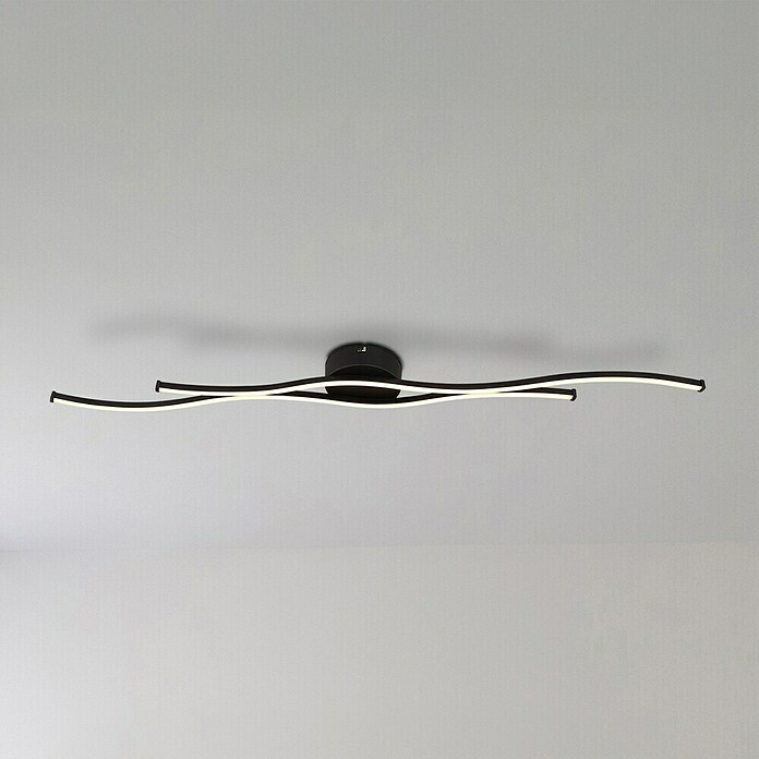 Globo LED stropna svjetiljka Boyd  (30 W, D x Š x V: 1.104 x 130 x 56 mm, Crna, Topla bijela) | BAUHAUS