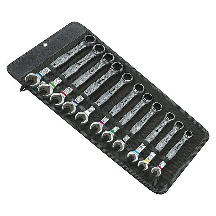 Wera Joker Ringmaulschlüssel-Satz Joker - Schlüsselweite: 8 mm - 19 mm, 11 -tlg. - Ein Set Wera Joker Maul-Ratschenschlüssel in einer praktischen Aufbewahrungstasche, ideal für Werkstatt und unterwegs.