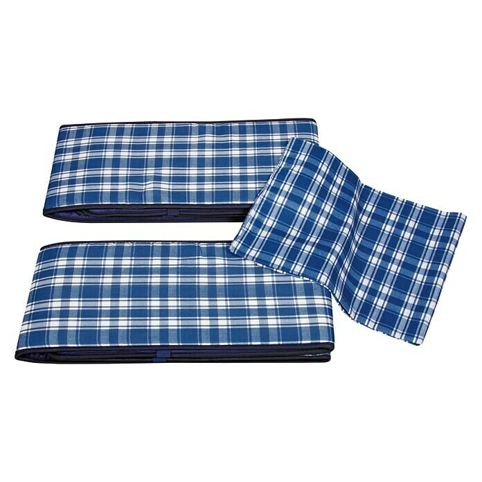 Doppler Set jastuka za pivksu garnituru (Bijelo / plavo, Karirano)