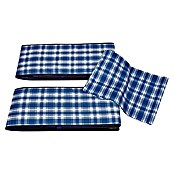 Doppler Set jastuka za pivksu garnituru (Bijelo / plavo, Karirano)