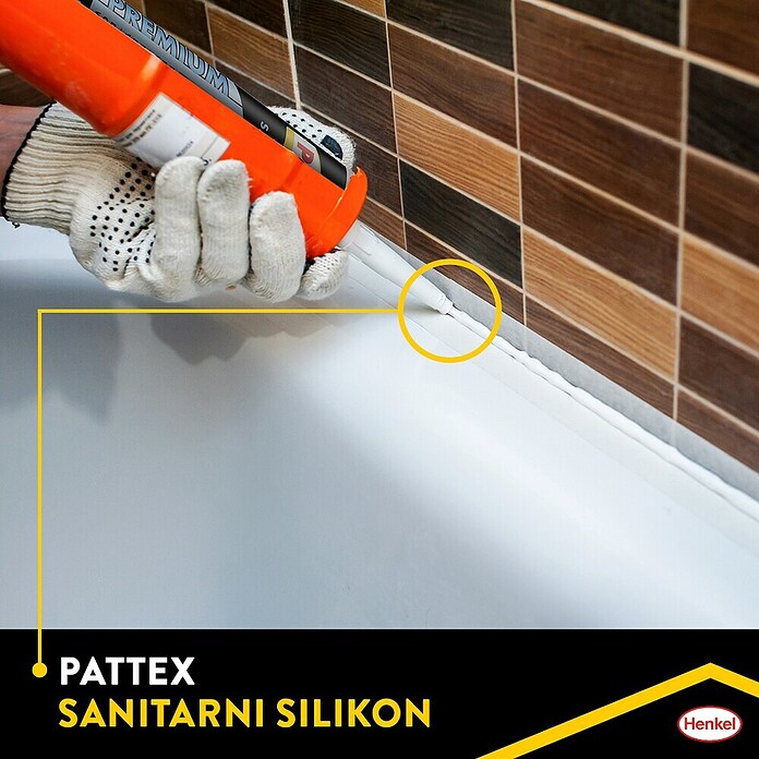 Pattex Sanitarni silikon Sanitar  (Prozirna, 280 ml) | BAUHAUS