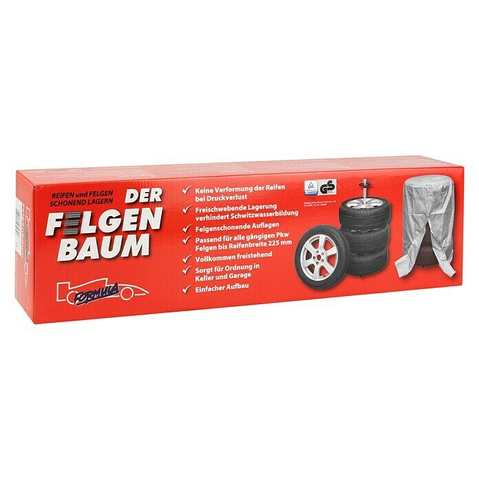 Eufab Reifen- & Felgenbaum (Geeignet für: Reifenbreite bis 225 mm)