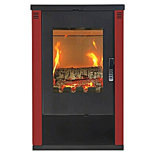 Prity Kamin na drva Verso Lheia (7,5 kW, Kapacitet grijanja prostorije: 120 m³, Crvena)