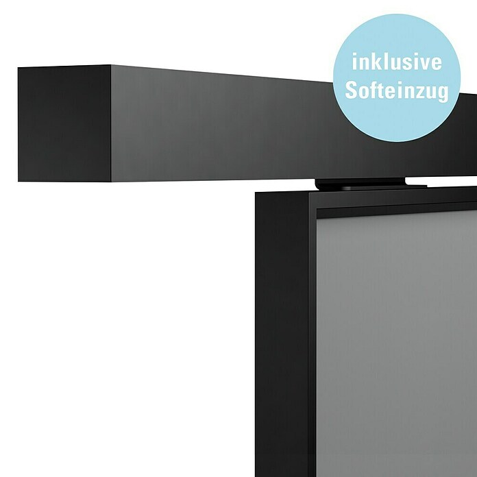 Diamond Doors Black Edition Schiebetür-Komplettset Jubidoor Loftline Black (935 x 2 058 mm, Einscheibensicherheitsglas (ESG)) | BAUHAUS