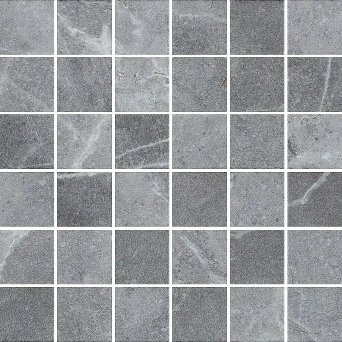 Opiart Mosaikfliese Silver - 30 x 30 cm, Silber, Glänzend - Graue Mosaikfliesen aus Naturstein mit subtilen Mustern, ideal für stilvolle Wand- und Bodengestaltung.