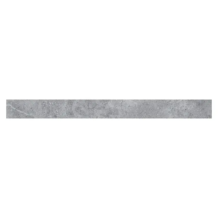 Opiart Sockelfliese Silver - 5,5 x 59,7 cm, Silber, Glänzend - Graue Betonoberfläche mit subtilen Texturen und Schattierungen, ideal für Hintergründe und Texturen.