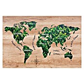 Impresión artística enmarcada World map forest (Mapa forestal, 97 x 65 cm)