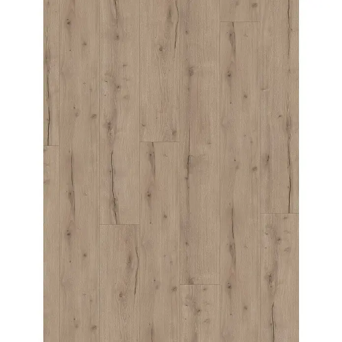 Parador Designboden Modular One - Eiche Helios grau, Landhausdiele, 2.200 x 235 x 8 mm - Abbildung einer Holzfußbodenfläche. Das Parkett hat eine natürliche, helle Holzfarbe und eine sichtbare Maserung.