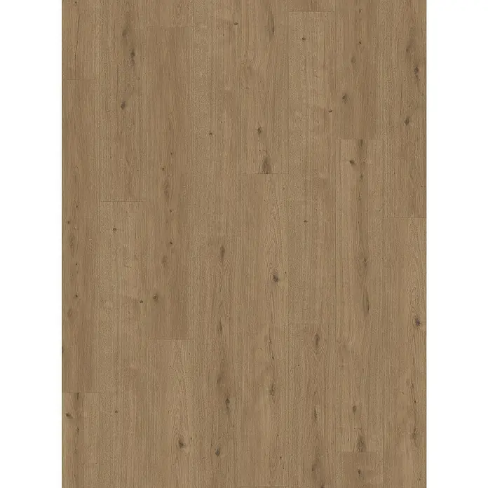 Parador Designbodenmuster Modular ONE Eiche Atmosphere umbra - 200 x 194 x 8 mm, Landhausdiele - Nahaufnahme von hellem Eichenlaminatboden, der die natürliche Maserung und die warmen Farbtöne des Holzes zeigt.