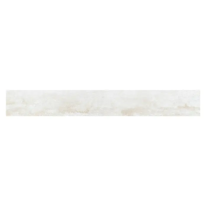 Sockelfliese Allora - 7 x 60,4 cm, Weiß - Fein strukturierte, cremefarbene Fliesenoberfläche, ideal für ein elegantes und zeitloses Interieur. Die zarte Maserung verleiht jedem Raum Wärme und Charakter.