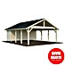 Palmako Carport doble con trastero Classico Robert 