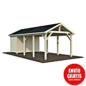 Palmako Carport Classico Robert con trastero (Medidas ext. (An x Pr): 361 x 764 cm, Carport individual, Natural) | BAUHAUS