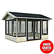 Palmako Caseta de jardín Isabella (Medidas ext. (An x Pr): 465 x 367 cm, Madera sin tratar, Natural) | BAUHAUS