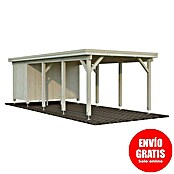 Palmako Carport con trastero Karl (Medidas ext. (An x Pr): 315 x 732 cm, Carport individual, Natural) | BAUHAUS