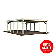 Palmako Carport Karl (Medidas ext. (An x Pr): 600 x 762 cm, Carport doble, Natural) | BAUHAUS