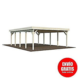 Palmako Carport Karl (Medidas ext. (An x Pr): 600 x 762 cm, Carport doble, Natural)