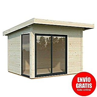 Palmako Caseta de jardín Andrea Slide Plus (Medidas ext. (An x Pr): 340 x 352 cm, Madera, Natural)