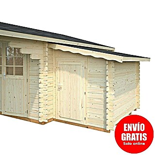 Palmako Caseta de jardín adosada (Medidas ext. (An x Pr): 255 x 187 cm, Madera, Natural)