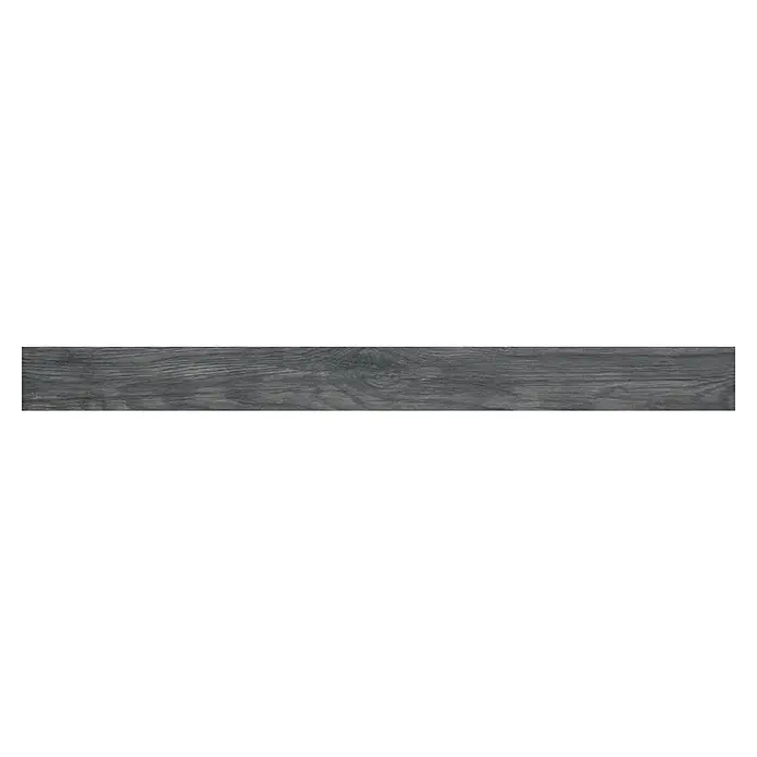 Sockelfliese Natura - 7 x 90 cm, Dark - Graue Holzstruktur mit feinen Linien und Maserungen, ideal für Hintergründe oder Texturen im Design.