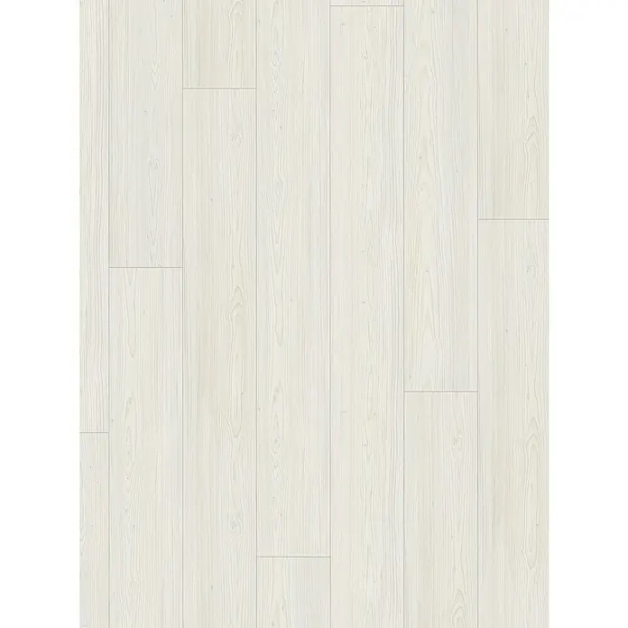 Parador Designboden Modular One - Lärche Apollo weiß, Landhausdiele, 2.200 x 235 x 8 mm - Helle Holzboden-Textur. Die Oberfläche dieses Bodenbelags aus hellem Holz besteht aus Paneelen und weist eine subtile Holzmaserung auf.