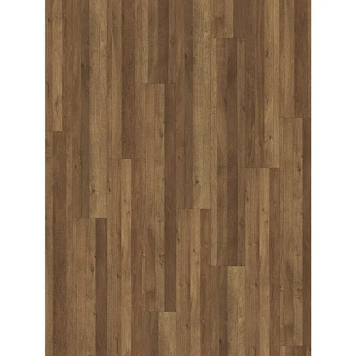 Parador Designbodenmuster Modular ONE Eiche Linea antik - 200 x 194 x 8 mm, Landhausdiele - Ansicht von Holzboden, braune Holzbrettmuster mit unterschiedlichen Längen, Textur betont.