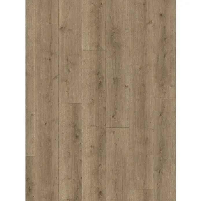 Parador Designbodenmuster Modular ONE Eiche Pure perlgrau - 200 x 194 x 8 mm, Landhausdiele, Eiche Pure perlgrau - Detailaufnahme von Laminatboden in warmen Brauntönen mit Holzmaserung, ideal für gemütliche Innenräume.