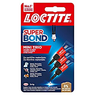 Loctite Univerzalno višenamjensko ljepilo Super Bond Mini Trio (1 g)