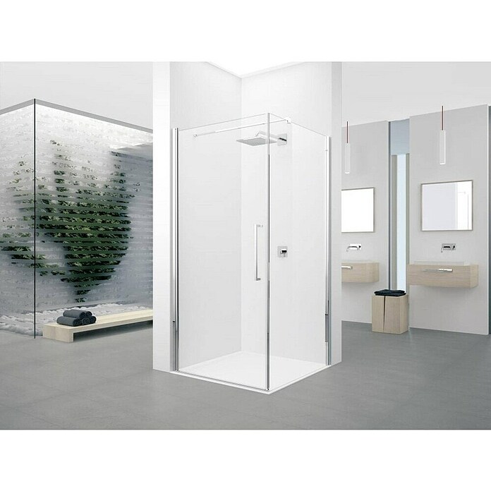 Glazen draaideur Novellini Young 2.0 Chroom Glanzend (89 x 200 cm, Helder glas) | BAUHAUS