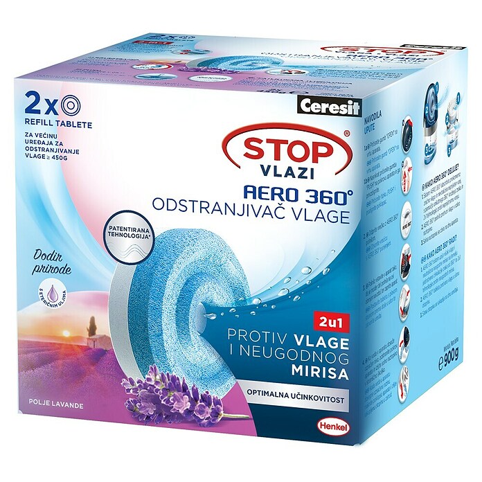 Ceresit Tablete za odvlaživanje zraka AERO 360  (Lavanda, 2 Kom. x 450 g) | BAUHAUS