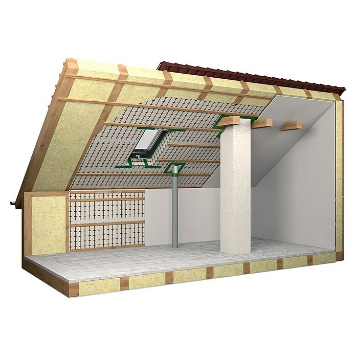 Probau Dampfbremsfolie Feuchtvariable (Max. Anwendungsfläche: 15 m², 10 x 1,5 m, Spinnvlies, Selbstregulierend, Stärke: 0,2 mm) | BAUHAUS