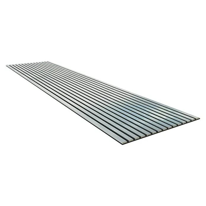 Akustikpaneel Mirror - Spiegeloptik, 2.600 x 600 x 17 mm - Das Bild zeigt ein Kühlkörper-Produkt, das aus vielen feinen, parallelen Lamellen besteht, um die Wärmeableitung zu maximieren und Geräte kühl zu halten.