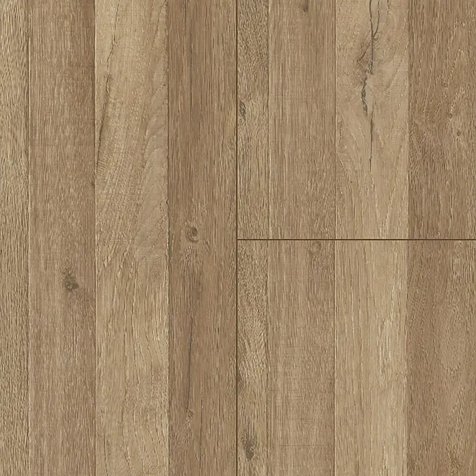 Parador Designbodenmuster Modular ONE Eiche Linea natur - 200 x 194 x 8 mm, Landhausdiele - Nahaufnahme von Eichenholz-Laminatboden mit warmen Farbtönen und natürlicher Holzmaserung für ein gemütliches Ambiente.