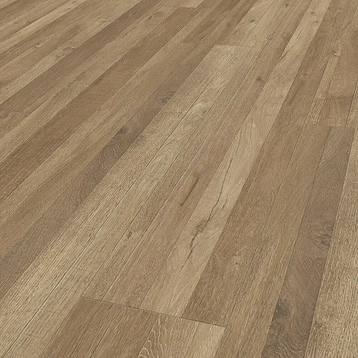 Parador Designbodenmuster Modular ONE Eiche Linea natur - 200 x 194 x 8 mm, Landhausdiele - Nahaufnahme des horizontalen Holzfußbodens, der ein klassisches und warmes Ambiente für jeden Raum bietet.