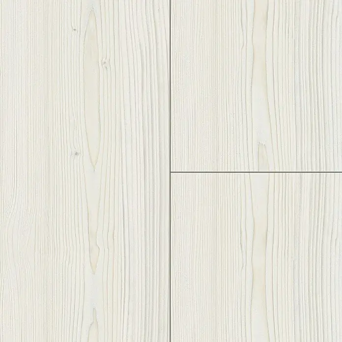 Parador Designboden Modular One - Lärche Apollo weiß, Landhausdiele, 2.200 x 235 x 8 mm - Detailaufnahme von hellem Holzboden mit feiner Maserung und minimalistischem Design, ideal für moderne Interieurs.