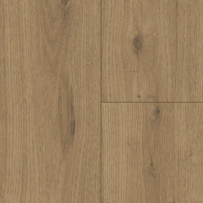 Parador Designboden Modular One - Eiche Atmosphere umbra, Landhausdiele, 1.285 x 194 x 8 mm - Nahaufnahme von Laminatboden in Holzoptik, der Wärme und rustikale Eleganz vereint. Die Textur verleiht jedem Raum eine einladende Atmosphäre.