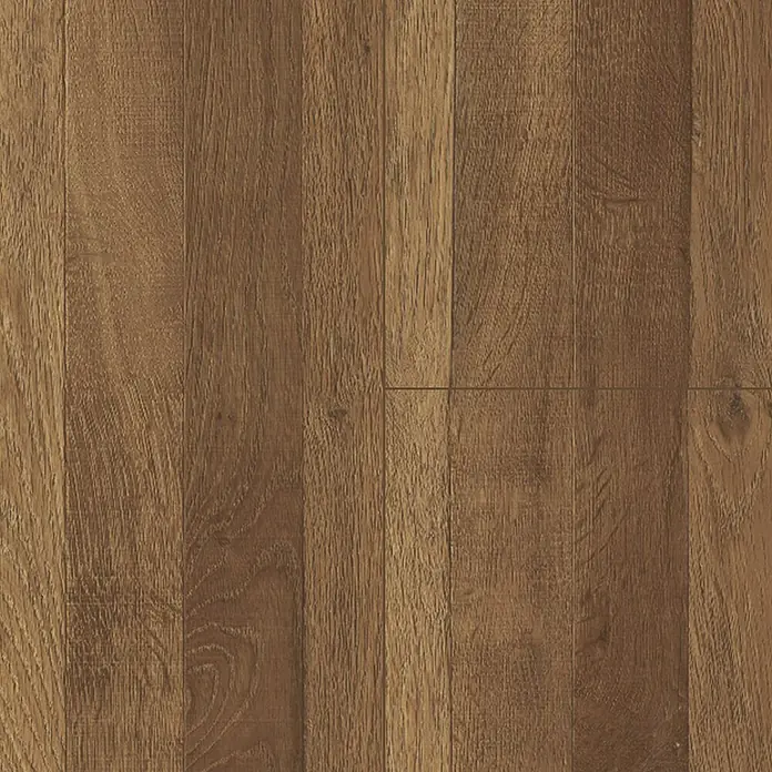 Parador Designbodenmuster Modular ONE Eiche Linea antik - 200 x 194 x 8 mm, Landhausdiele - Nahaufnahme von gealtertem Eichenparkett, das die natürliche Maserung und die warmen Farbtöne des Holzes hervorhebt.
