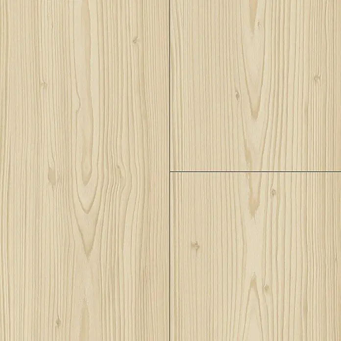 Parador Designbodenmuster Modular ONE Lärche Apollo natur - 200 x 194 x 8 mm, Landhausdiele, Lärche Apollo natur - Detailaufnahme von hellem, natürlich gemasertem Holzfußboden, bestehend aus mehreren Paneelen mit feinen, dunklen Fugen.