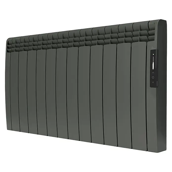 Rointe Emisor térmico Eoniq WiFi - 1.800 W, Antracita, 9,7 x 107 x 58,5 cm, Fluido - Radiador gris con paneles y control digital para una calefacción eficiente.