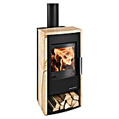 Haas+Sohn Kaminofen Rubus Easy (6 kW, Raumheizvermögen: 140 m³, Material Verkleidung: Sandstein, Schwarz) | BAUHAUS
