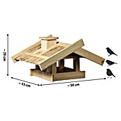 Dobar Vogelfutterhaus Trollanes (50 x 43 x 29 cm, Natur, Holz) | BAUHAUS