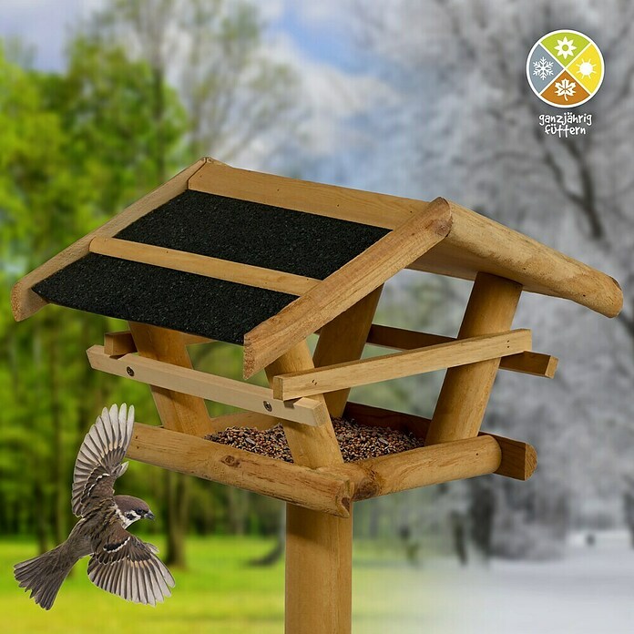 Dobar Vogelhaus (46 x 46 x 103 cm, Natur/Grün, Holz)