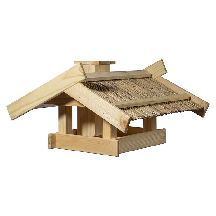 Dobar Vogelfutterhaus Trollanes (50 x 43 x 29 cm, Natur, Holz) | BAUHAUS