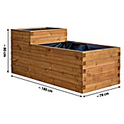 Dobar Hochteich Superb (L x B x H: 180 x 78 x 80 cm, Braun) | BAUHAUS