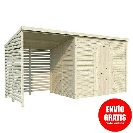 Palmako  Caseta de jardín con leñero Leif