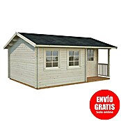 Palmako Caseta de madera para exterior (4,46 x 5,64 m, Espesor de pared: 44 mm)