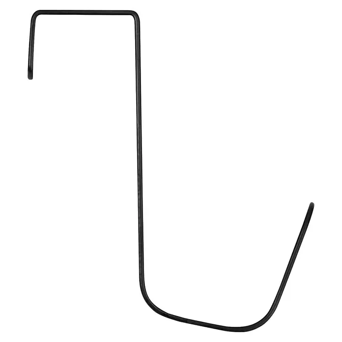 Walteco Türhaken - L x B x H: 25 x 64 x 70 mm, 2 Stk. - Detailaufnahme eines gebogenen schwarzen Metallbügels. Das schlichte Design eignet sich ideal für minimalistische Dekorationen.