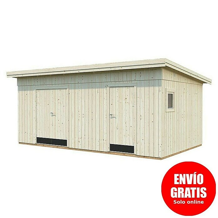 Palmako Caseta de jardín Kalle (Medidas ext. (An x Pr): 611 x 387 cm, Madera, Natural) | BAUHAUS