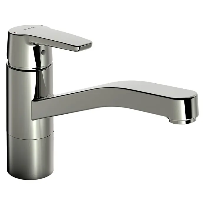 Spültischarmatur - Ausladung Armatur: 215 mm, Chrom, Glänzend - Einhand-Waschtischarmatur mit glänzendem Chrom-Finish, modernem Design und präziser Linienführung für stilvolle Badezimmer.